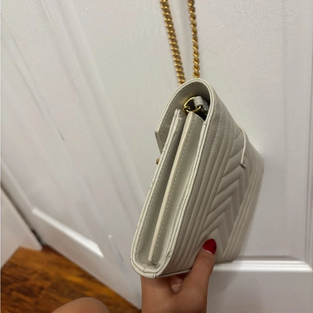 YSL Cream Chain Shoulder Bag - Picture 7 of 12